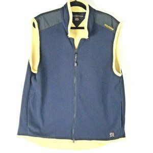Tommy Hilfiger Vest Full Zip Navy High Low Fleece